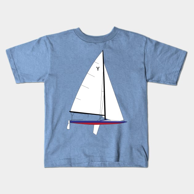 Y-Flyer Sailboat Kids T-Shirt by CHBB